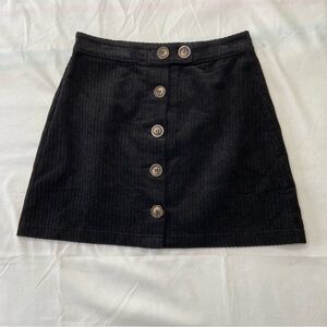 En Creme Black A-Line Mini Skirt Casual